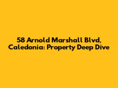 58 Arnold Marshall Blvd, Caledonia: Property Deep Dive