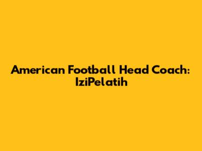 American Football Head Coach: IziPelatih