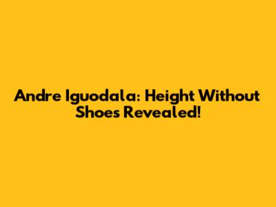 Andre Iguodala: Height Without Shoes Revealed!