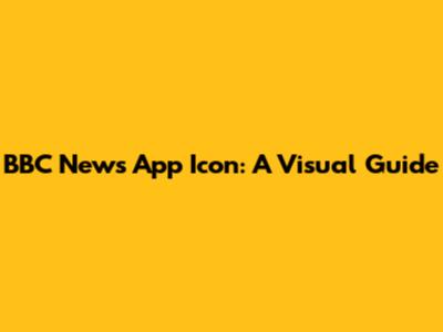 BBC News App Icon: A Visual Guide