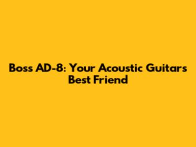 Boss AD-8: Your Acoustic Guitar's Best Friend