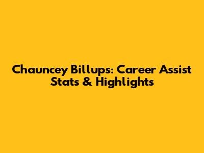 Chauncey Billups: Career Assist Stats & Highlights