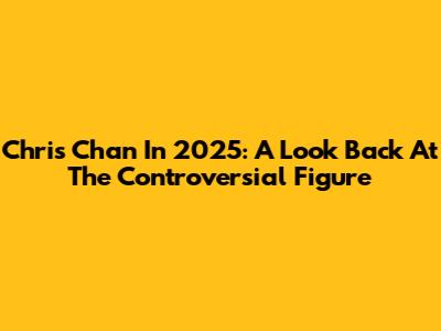 Chris Chan In 2025: A Look Back At The Controversial Figure