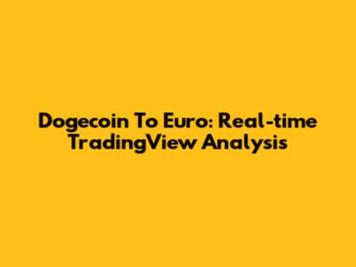 Dogecoin To Euro: Real-time TradingView Analysis
