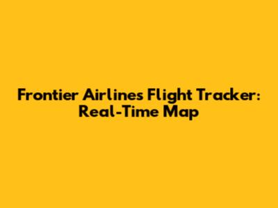 Frontier Airlines Flight Tracker: Real-Time Map