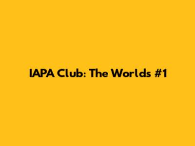 IAPA Club: The World's #1