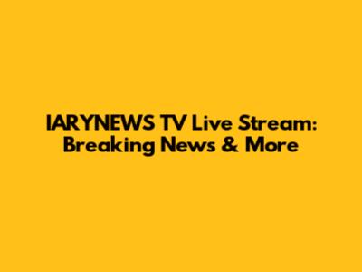 IARYNEWS TV Live Stream: Breaking News & More