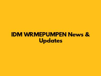 IDM WRMEPUMPEN News & Updates