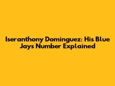 Iseranthony Dominguez: His Blue Jays Number Explained