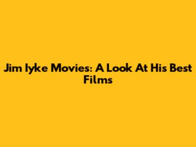 Jim Iyke Movies: A Look At His Best Films