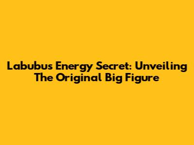Labubu's Energy Secret: Unveiling The Original Big Figure