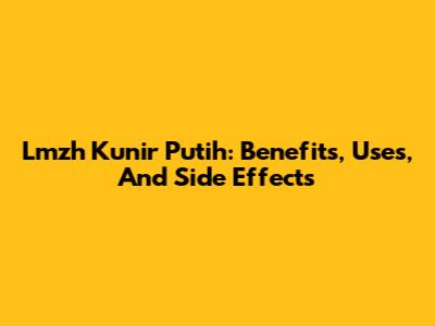 Lmzh Kunir Putih: Benefits, Uses, And Side Effects