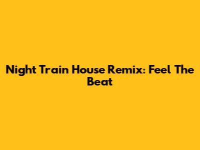 Night Train House Remix: Feel The Beat