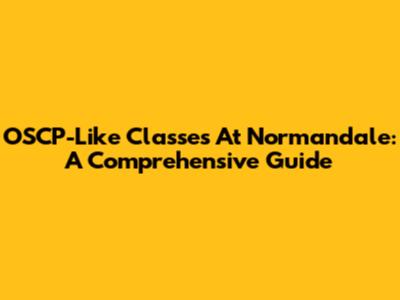 OSCP-Like Classes At Normandale: A Comprehensive Guide