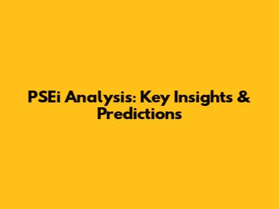 PSEi Analysis: Key Insights & Predictions