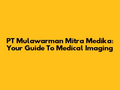 PT Mulawarman Mitra Medika: Your Guide To Medical Imaging