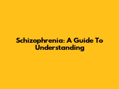 Schizophrenia: A Guide To Understanding