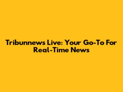 Tribunnews Live: Your Go-To For Real-Time News